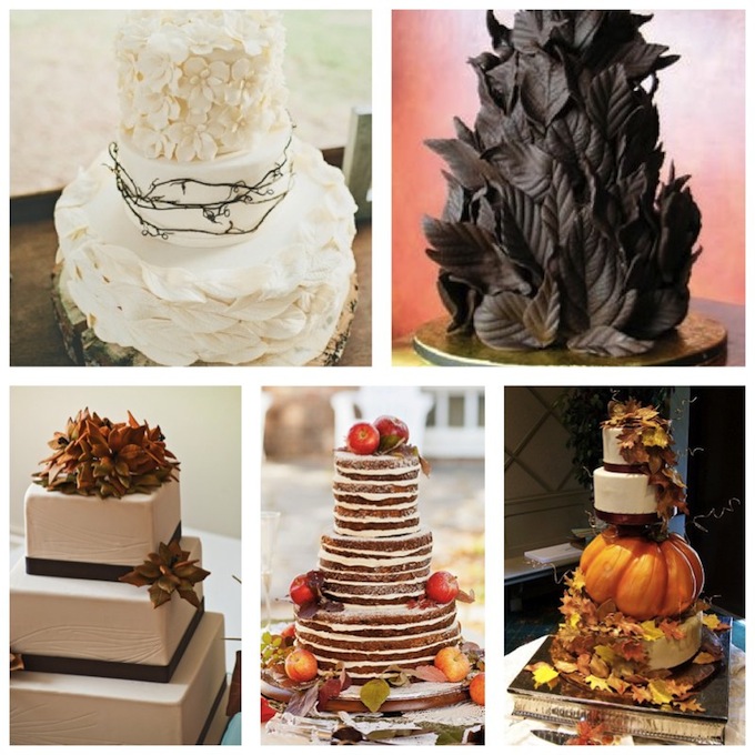 gâteaux de mariage d'automne